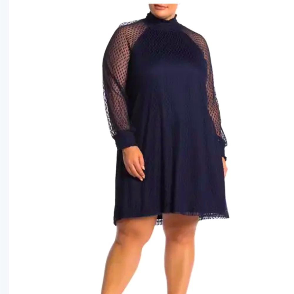 Nina Leonard Lace Trapeze Dress NWT